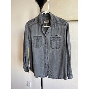 Charcoal button down portofino shirt
